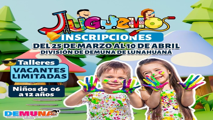 👉🏼 La Gerencia de Desarrollo Social e Inclusión Social a través de la División de la DEMUNA Ponemos en marcha el ciclo de talleres del servicio #JUGUEMOS' del Ministerio de la Mujer y Poblaciones Vulnerables - MIMP.
🧒👧 ¿QUÉ ES JUGUEMOS? 👉 El programa de "Juguemos" es considerado un medio de bienestar para la niñez que ayuda a superar el estrés en momentos difíciles. Su impacto se puede ver en la recuperación de la salud mental de los niños y niñas, así como también, es clave para la prevención de posibles situaciones de violencia en el hogar y una estrategia para fomentar las relaciones armoniosas en la familia.
📌 Inscripciones abiertas (para niños de seis a doce años de edad), del 25 de marzo al 10 de abril en la División de la #DEMUNA de #Lunahuaná.
🔴 ¡VACANTES LIMITADAS!
✅Inscripciones de forma virtual 👉 https://forms.gle/WqwT7qeQSKsQWSWK7
✅ Conoce el cronograma de las sesiones 👉 https://acortar.link/BZA8Gi
#EnGestionChavelonEsLaSolucion
𝑺𝒆 𝒓𝒖𝒆𝒈𝒂 𝒔𝒖 𝒅𝒊𝒇𝒖𝒔𝒊𝒐́𝒏 / 𝑼𝒏𝒊𝒅𝒂𝒅 𝒅𝒆 𝑰𝒎𝒂𝒈𝒆𝒏 𝑰𝒏𝒔𝒕𝒊𝒕𝒖𝒄𝒊𝒐𝒏𝒂𝒍
