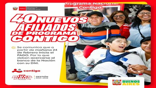 Nuevos beneficiarios del programa CONTIGO