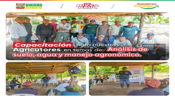 Capacitación para nuestros agricultores en temas de: Análisis de suelo, agua y manejo agronómico