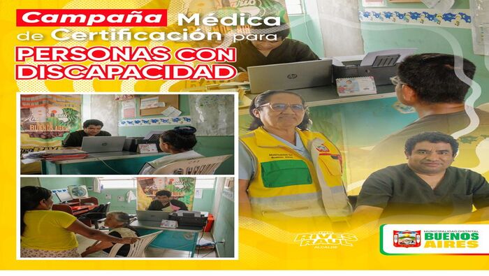 Campaña médica de certificación para personas con discapacidad para la población bonaerense