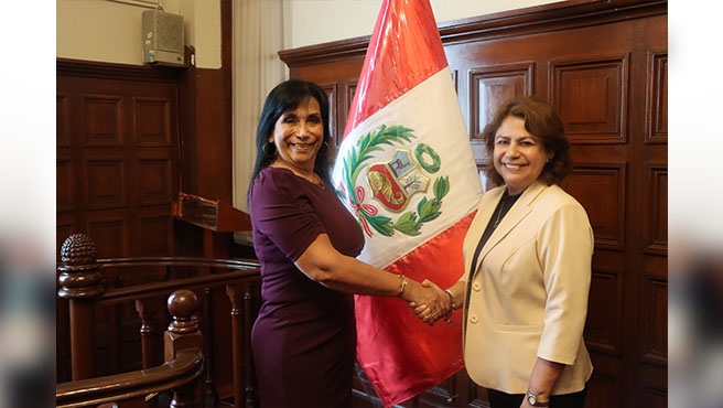 Presidenta de la Corte del Callao, Teresa Soto y la congresista Auristela Obando trabajan por fortalecer las unidades de flagrancias y promover los espacios comunitarios para víctimas de violencia familiar