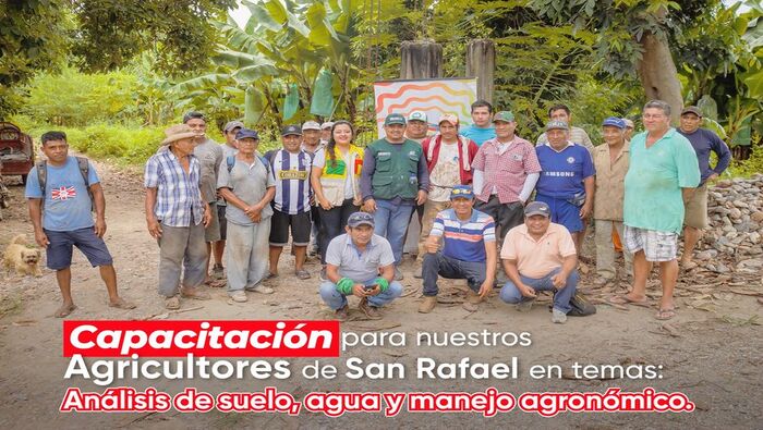 Capacitación para nuestros agricultores en temas de: análisis de suelo, agua y manejo agronómico