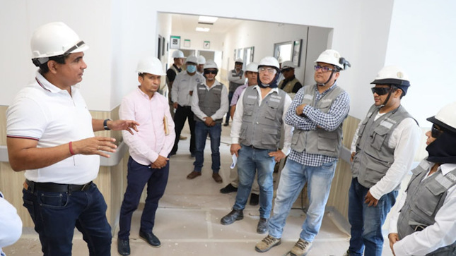 Gobernador Luis Neyra monitorea avance del 72% en construcción del C.S. Tacalá