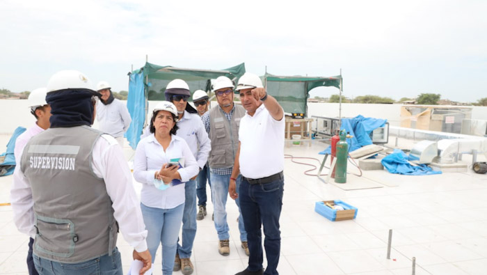 Gobernador Luis Neyra monitorea avance del 72% en construcción del C.S. Tacalá