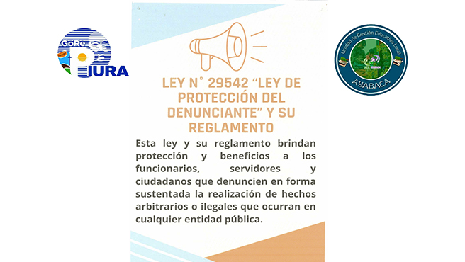 La presente Ley tiene el objeto de proteger y otorgar beneficios a los funcionarios y servidores públicos, o a cualquier ciudadano, que denuncien en forma sustentada la realización de hechos arbitrarios o ilegales que ocurran en cualquier entidad pública y que puedan ser investigados o sancionados administrativamente.