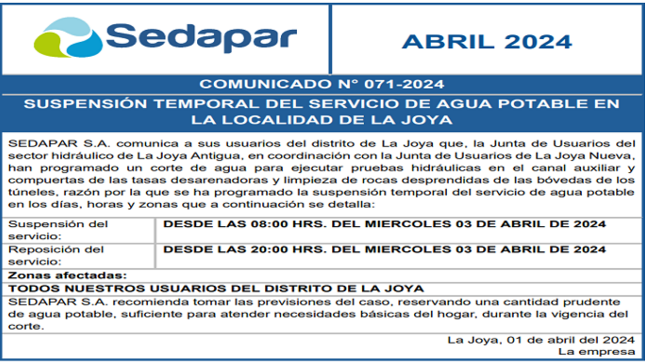 Comunicado 071-2024