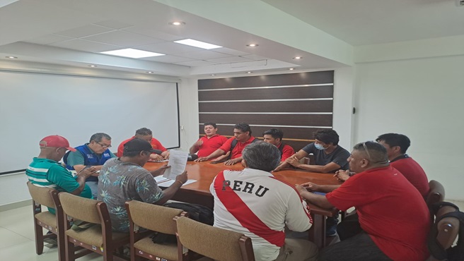 En la DRTPE Piura se llevo a cabo una reunión con el Gremio de Construcción Civil de Piura y Castilla.