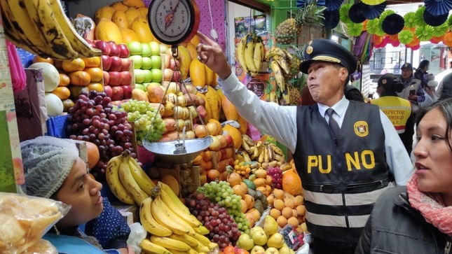 Operativo inopinado de balanzas adulteradas al Mercado Central
