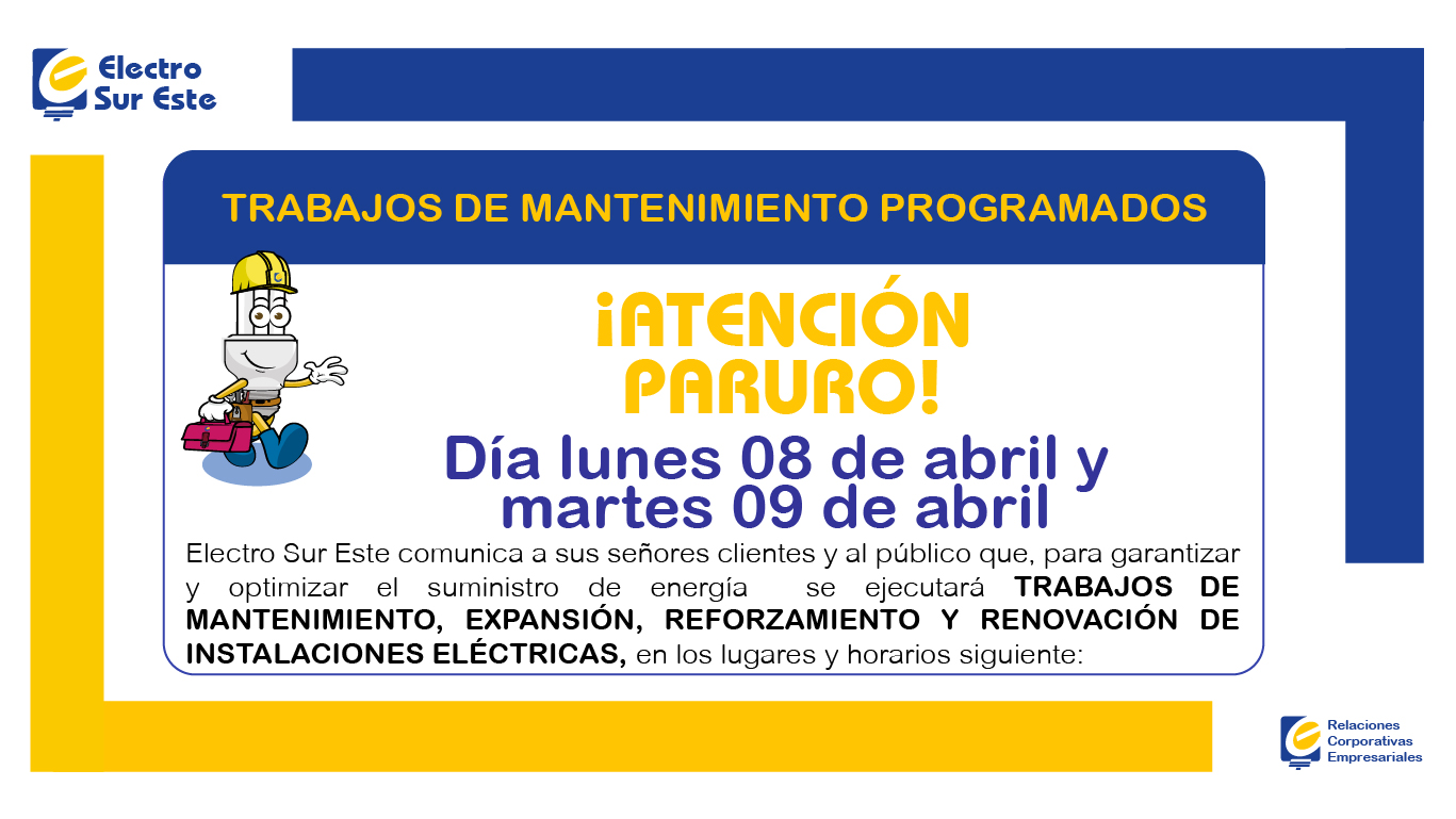 Información corte programado 08 y 09 de abril 