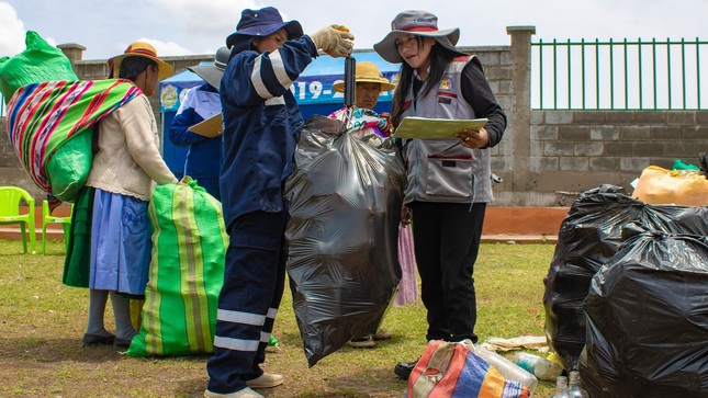 Centro Poblado Santa Bárbara de Moro logró reciclar cerca de una tonelada de residuos inorgánicos con el Programa Sumaq Ayni
