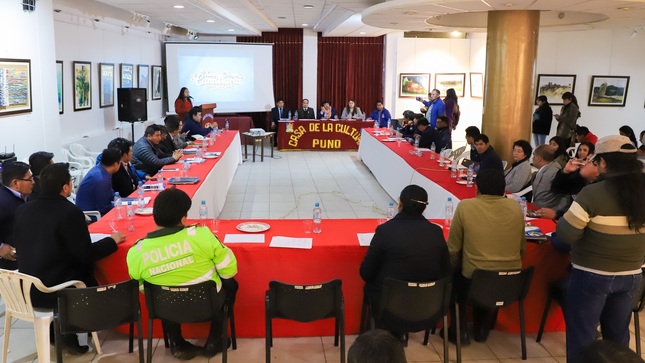 Municipalidad de Puno presentó plan operativo para la Festividad Virgen de la Candelaria ante Comité Multisectorial