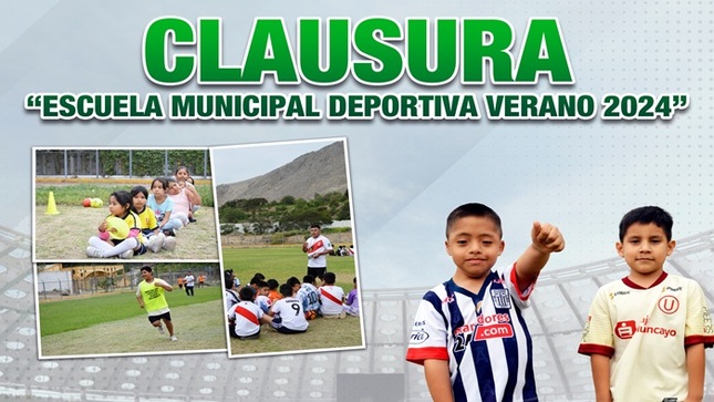 La Municipalidad Distrital de Lunahuaná, invita a los padres de familia a participar de la Clausura de la Escuela Deportiva.
🗓️Dia: 06 de abril del 2024
⏰ Hora: 03:00 p.m. 
📍 Lugar: Estadio Municipal
#EnGestionChavelonEsLaSolucion 
𝑺𝒆 𝒂𝒈𝒓𝒂𝒅𝒆𝒄𝒆 𝒔𝒖 𝒅𝒊𝒇𝒖𝒔𝒊𝒐́𝒏 / 𝑼𝒏𝒊𝒅𝒂𝒅 𝒅𝒆 𝑰𝒎𝒂𝒈𝒆𝒏 𝑰𝒏𝒔𝒕𝒊𝒕𝒖𝒄𝒊𝒐𝒏𝒂𝒍