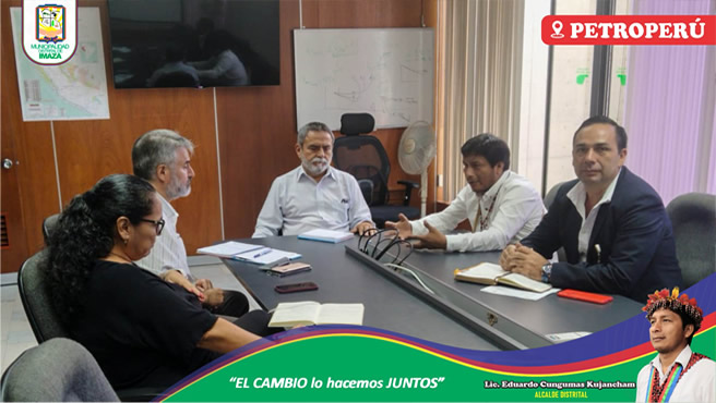 Alcalde distrital de Imaza se reรบne con instituciones pรบblicas y privadas para gestionar acciones en beneficios del distrito.