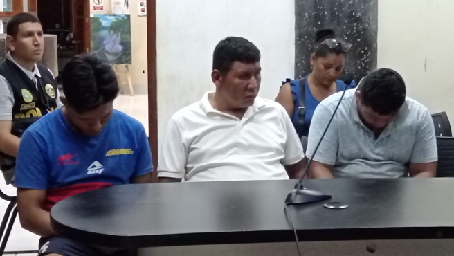 Wilmer Antonio Eteny Panduro, José Reynaldo Ricopa Ahuanari y Moisés Montoya Honorio
