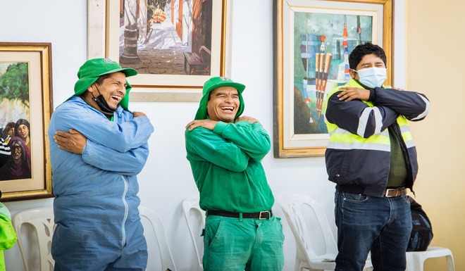 PERSONAL DE LIMPIEZA Y PARQUES Y JARDINES PARTICIPAN EN TALLER SOBRE LA PREVENCIÓN DE LA VIOLENCIA A LA MUJER Y LOS INTEGRANTES DEL GRUPO FAMILIAR.