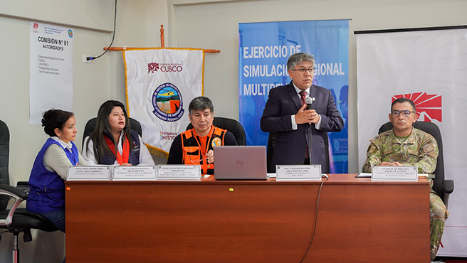 Corte Superior de Justicia Cusco participó en el ejercicio de simulación regional multipeligro 2024