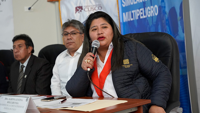 Corte Superior de Justicia Cusco participó en el ejercicio de simulación regional multipeligro 2024