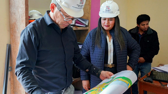 Presidenta de la Corte de Cusco realiza inspección a obras de construcción de las sedes judiciales de Canchis y Quispicanchi