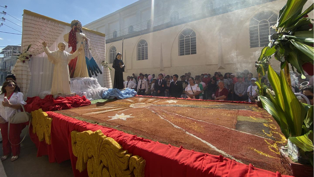 Imagen de la Divina Misericordia visita la municipalidad de Sullana