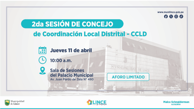 2da SESIÓN DE CONCEJO DE COORDINACIÓN LOCAL DISTRITAL - CCLD