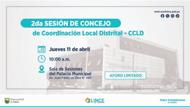 2da SESIÓN DE CONCEJO DE COORDINACIÓN LOCAL DISTRITAL - CCLD