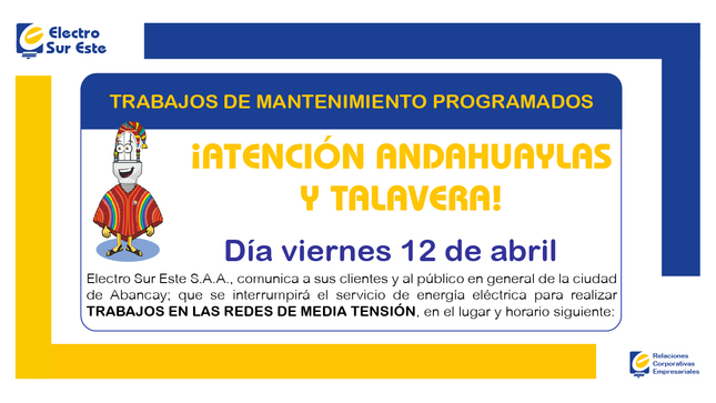 Información corte viernes 12 de abril 