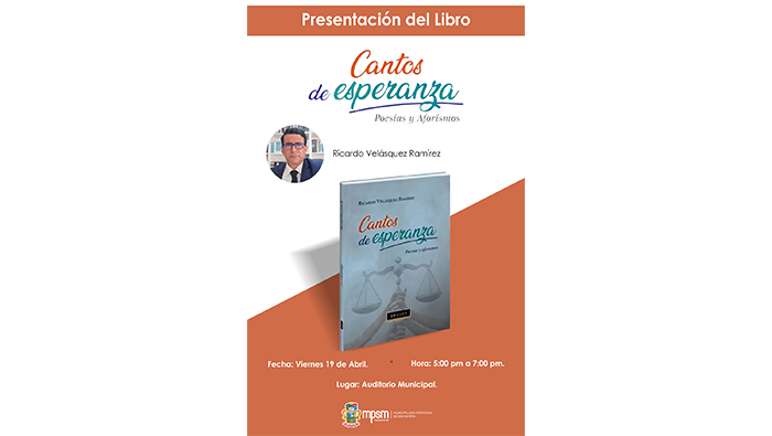 Lanzamiento de libro "Cantos de Esperanza" de Ricardo Velásquez Ramírez.