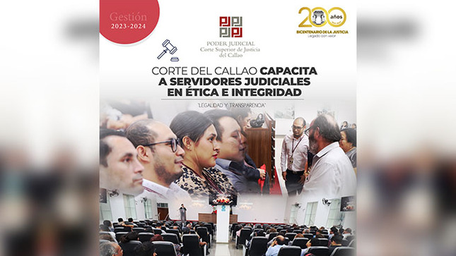 Corte Superior de Justicia del Callao capacita a servidores judiciales en Ética e Integridad