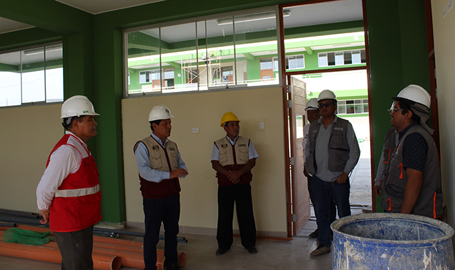 Pasamayo: Notables avances en la construcción de pabellones en IE José Carlos Mariátegui.