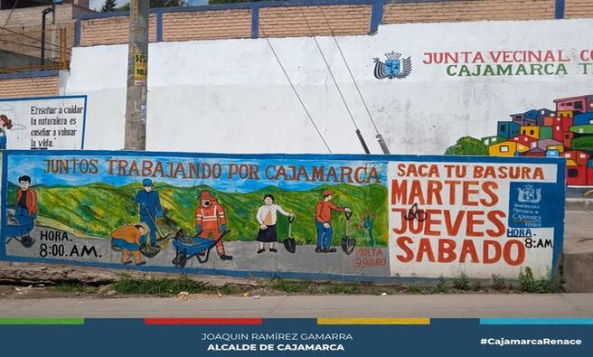 📌Conoce nuestros nuevos murales ambientales educadores que embellecen nuestra ciudad. Cada mural cuenta sobre la importancia de cuidar nuestro entorno y preservar la naturaleza, además de los horarios de recojo de basura.