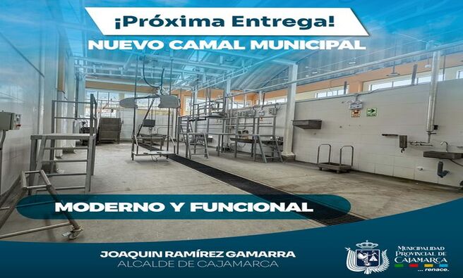 📌Este martes 09 de abril, el alcalde provincial Joaquin Ramírez inaugurará el nuevo camal municipal. Esta infraestructura ahora es más moderna y funcional, permitiendo mejorar la producción cárnica y la economía de nuestra ciudad.