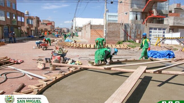 Obra de la Urbanización Mariano Melgar cuenta con un avance físico de más del 37 % en su ejecución física en el Distrito de San Miguel.