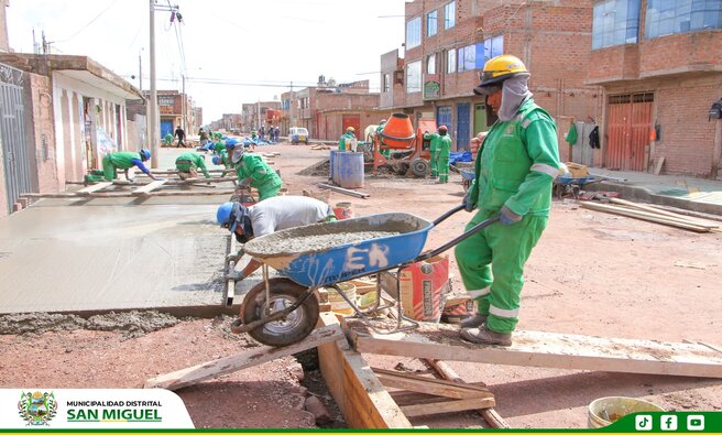 Obra de la Urbanización Mariano Melgar cuenta con un avance físico de más del 37 % en su ejecución física en el Distrito de San Miguel.