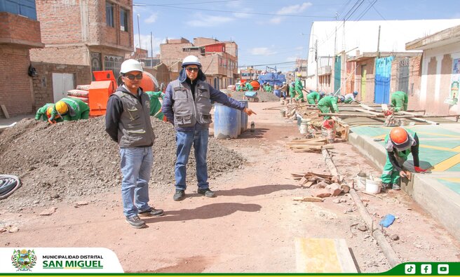 Obra de la Urbanización Mariano Melgar cuenta con un avance físico de más del 37 % en su ejecución física en el Distrito de San Miguel.