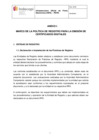 Vista preliminar de documento Anexo 1: Marco de la Política de Registro para la Emisión de Certificados Digitales