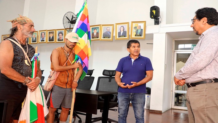 el "Chaski del bicentenario" fue recibido en el Palacio Municipal