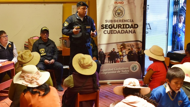 Localidad de Thunuhuiri de Ichu fue capacitada en temas de seguridad ciudadana
