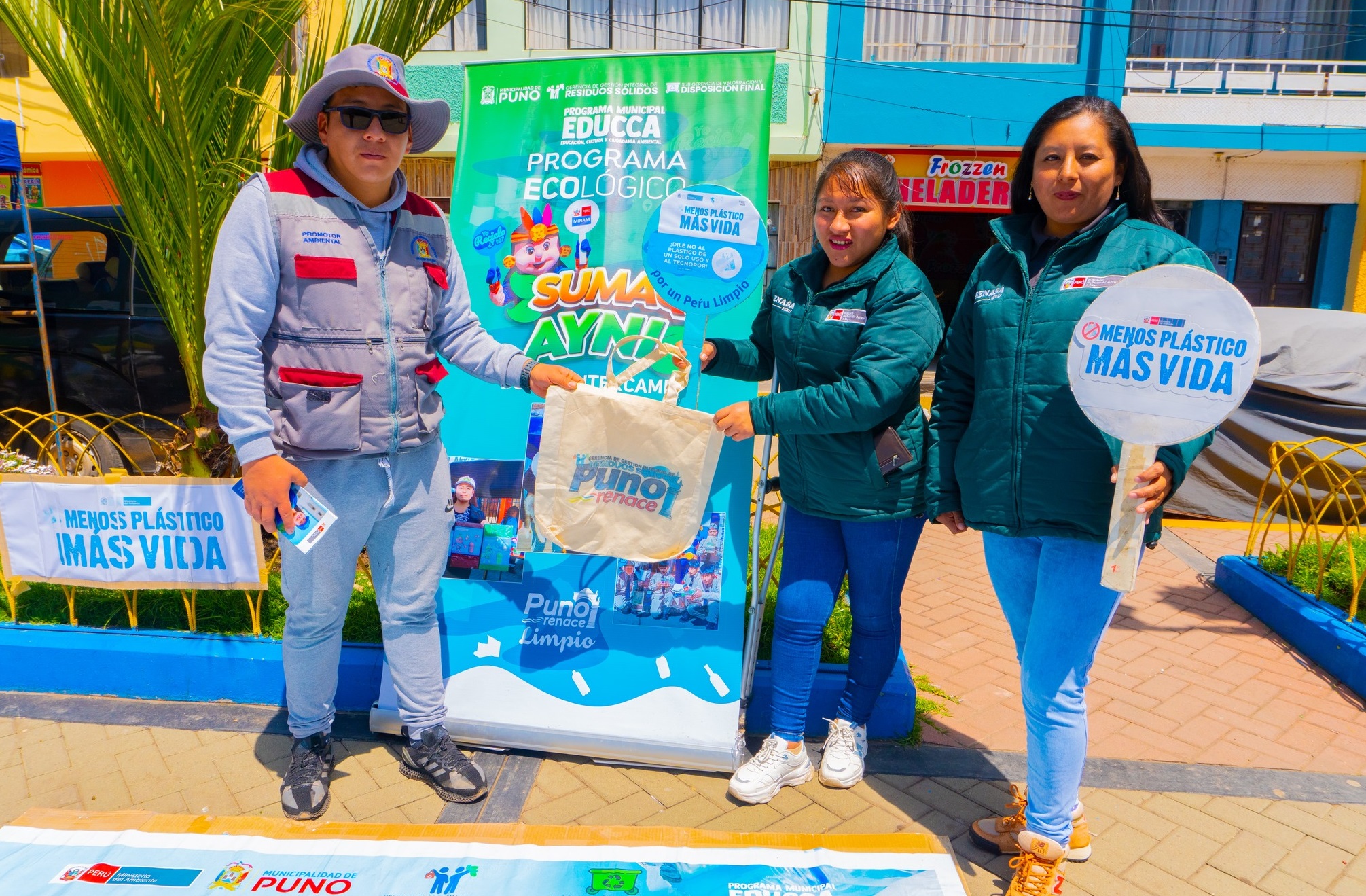 ¡Menos plástico, más vida! Realizan acciones de sensibilización en marco de la semana del agua