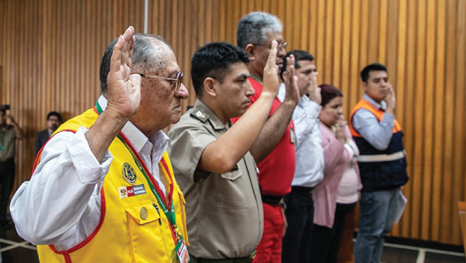 Primera reunión ordinaria de la plataforma de defensa civil del distrito de lince