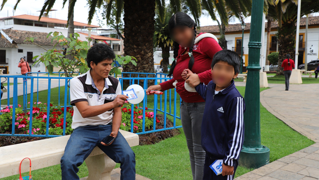 participó de actividad de sensibilización en nuestra Plaza Mayor