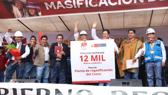 Entrega del terreno de la planta de Planta Satélite de Regasificación de GNL de San Jerónimo.