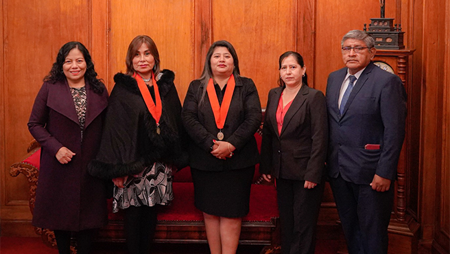 Presidenta de la Corte del Cusco recibe a delegación de la Corte del Santa para intercambiar experiencias en Buenas Prácticas
