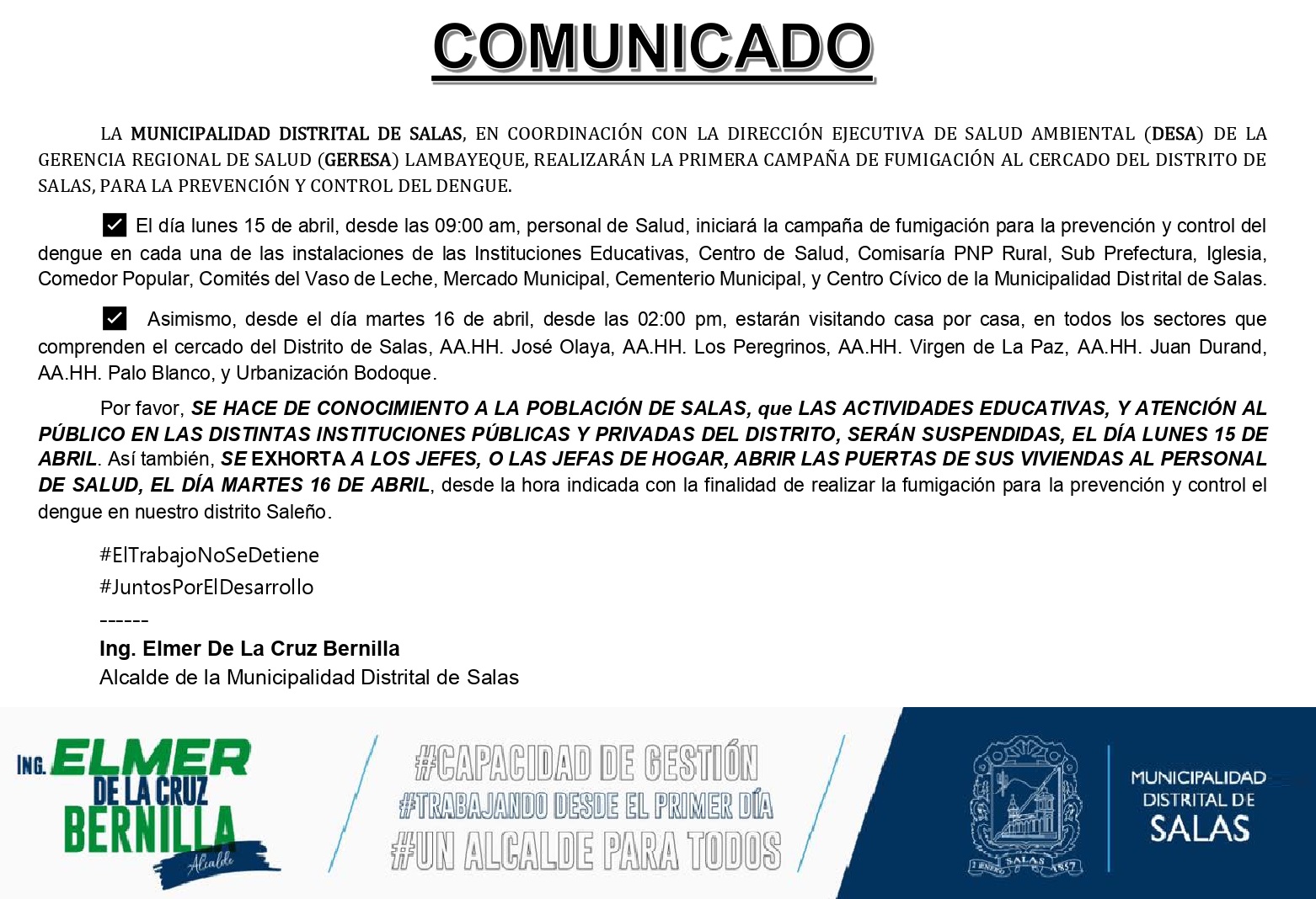 Comunicado Campaña de Fumigación - 13.04.24