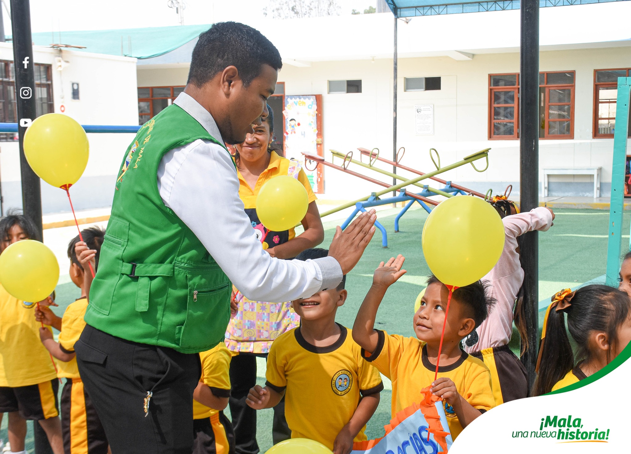 Entrega de malla Raschell a Instituciones Educativas del Distrito de Mala