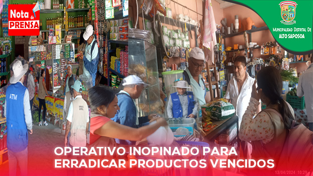 visita inopinada a los establecimiento comerciales para erradicar productos vencidos