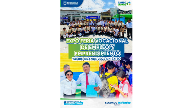 XPO FERIA VOCACIONAL, DE EMPLEO Y EMPRENDIMIENTO TAMBOGRANDE 2024 UN ÉXITO