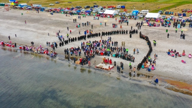 "Quta Mama" ritual ancestral por el Día Mundial del agua, regidores de Puno fueron parte de esta celebración