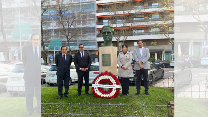 Embajada del Perú en España rinde homenaje a César Vallejo en el 86° aniversario de su fallecimiento