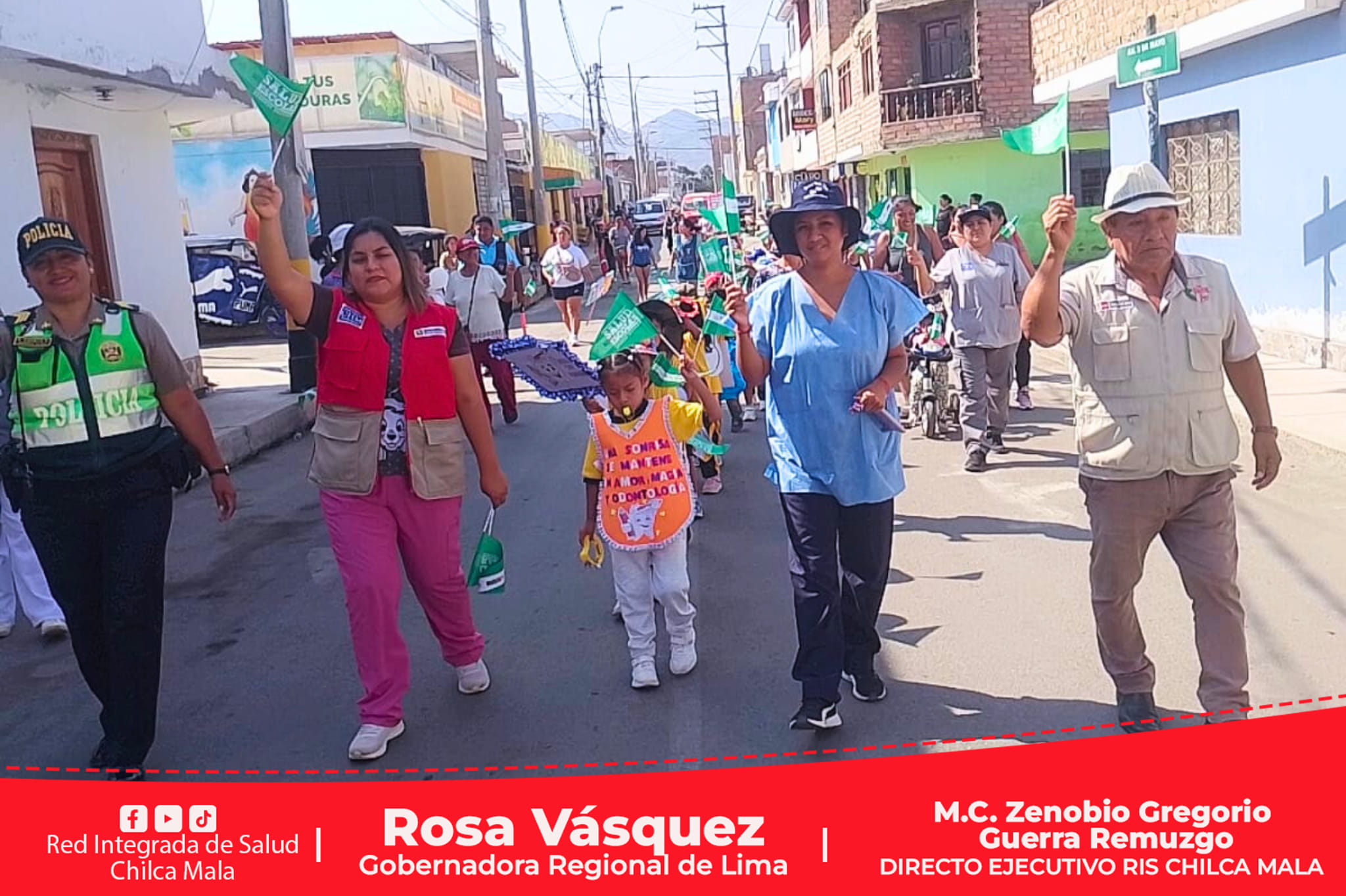 Realizan pasacalle educativo en Santa Cruz de Flores sobre hábitos de higiene bucal