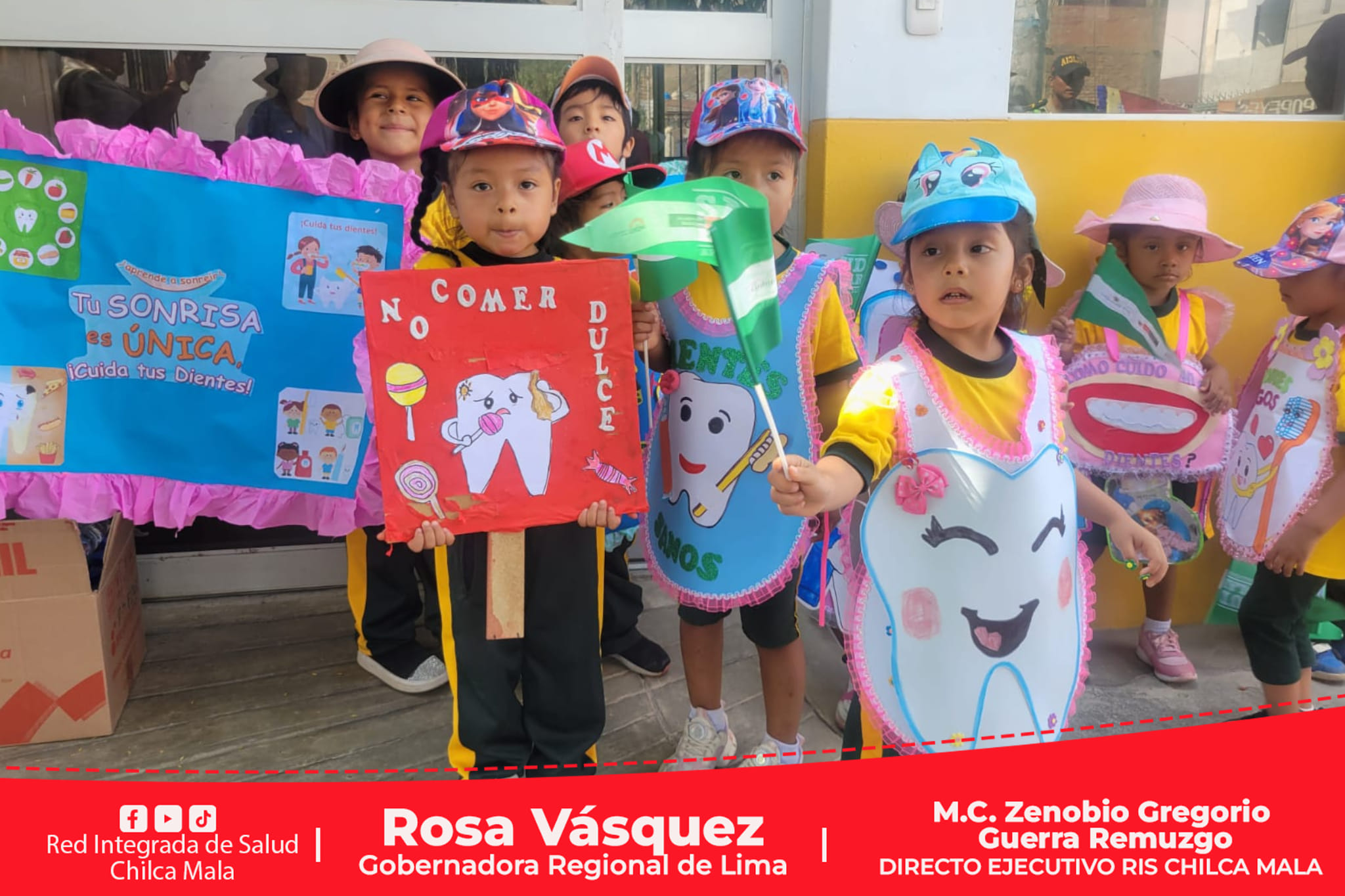 Realizan pasacalle educativo en Santa Cruz de Flores sobre hábitos de higiene bucal